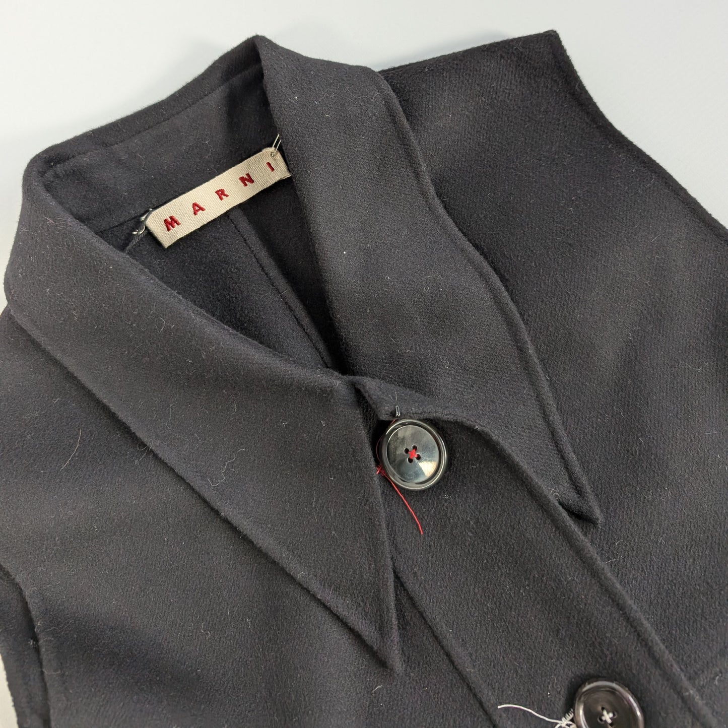 Marni Sleeveless Black Coat, Size 44
