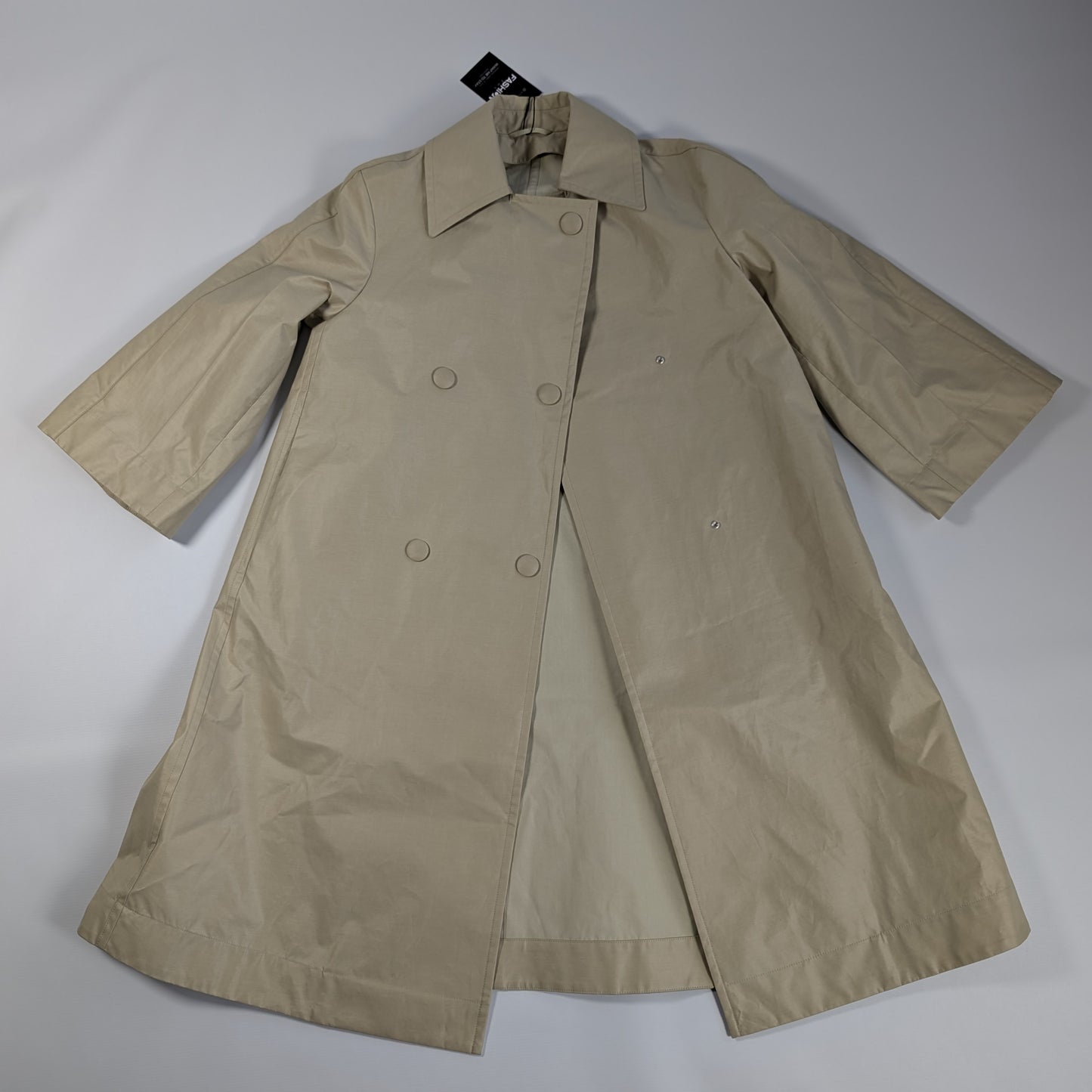 Jil Sander Beige Double-Layer Coat, Size 36