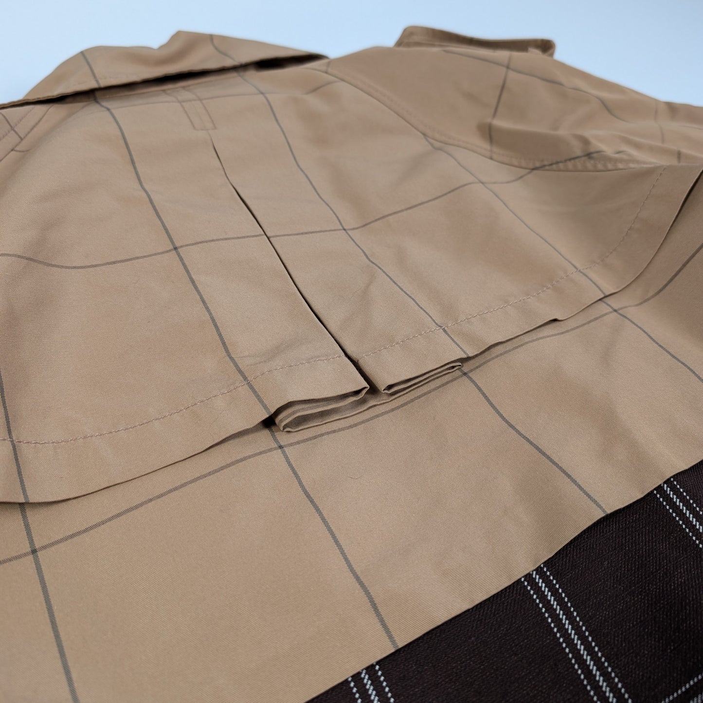 Marni Checkered Two-Tone Trench Coat, Size 38