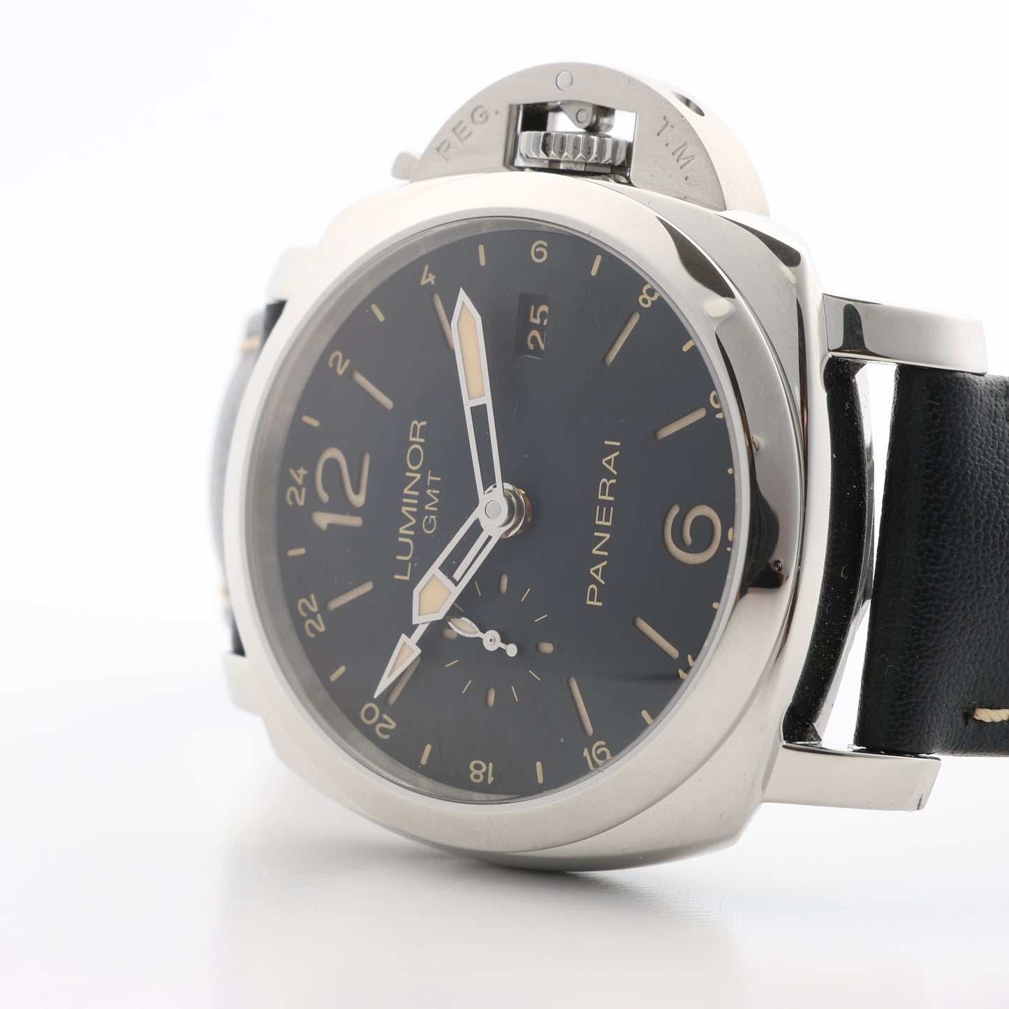 Panerai Luminor GMT PAM00531 OP6956BB1758195 SS & Leather AT Black Dial Watch