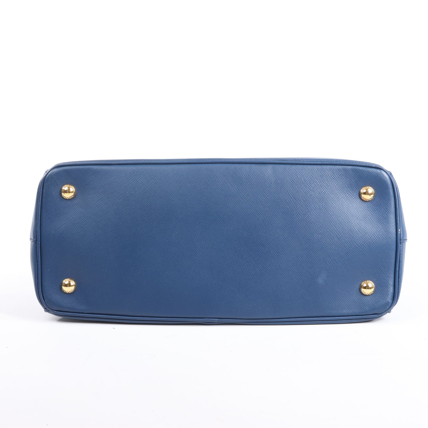 Sac à main Prada Galleria Saffiano Lux en cuir bleu