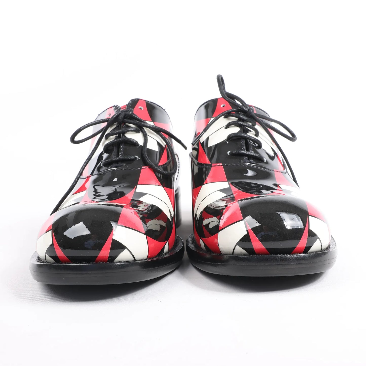 PRADA Patent Leather Leather Shoes in Multicolor, Size 38 EU