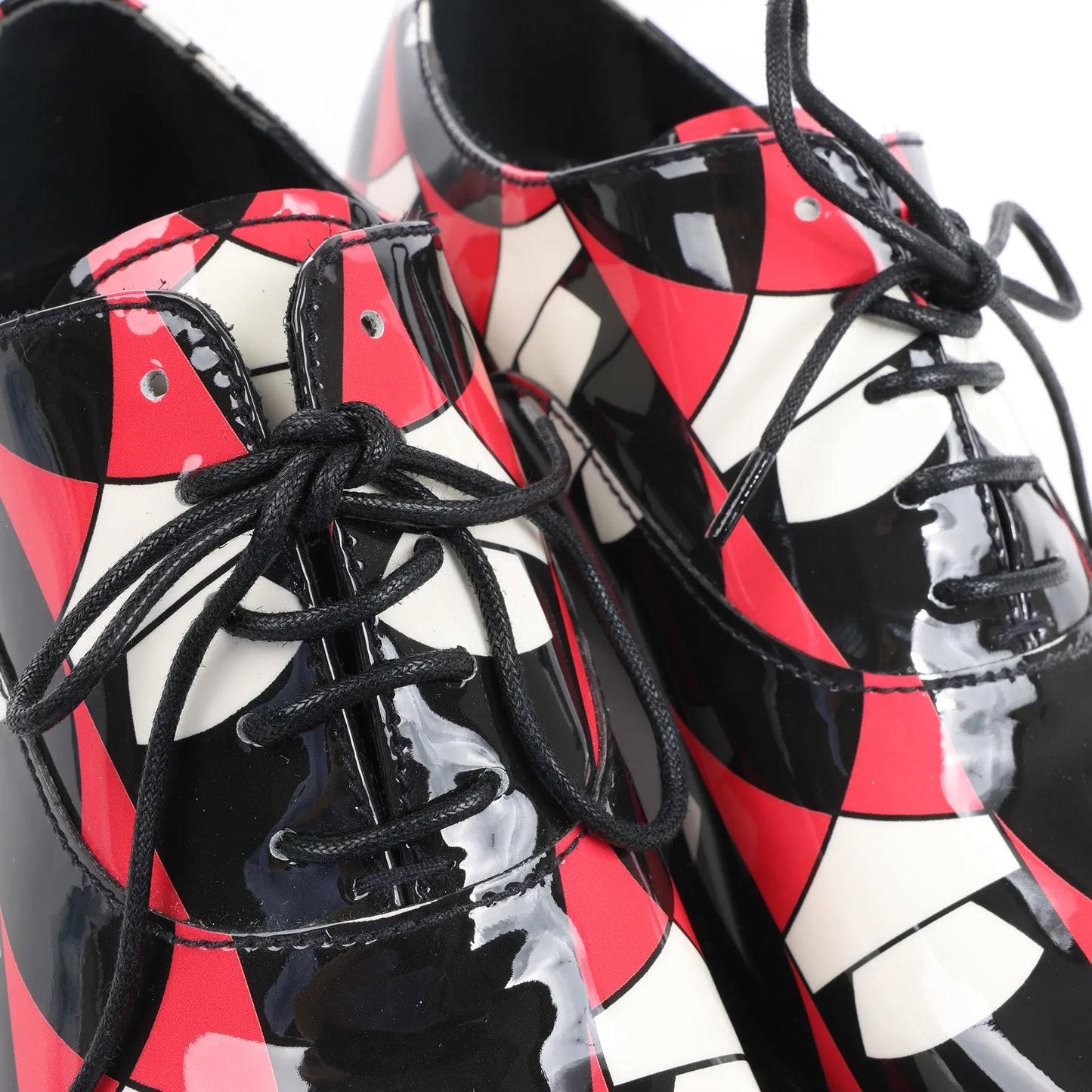PRADA Patent Leather Leather Shoes in Multicolor, Size 38 EU