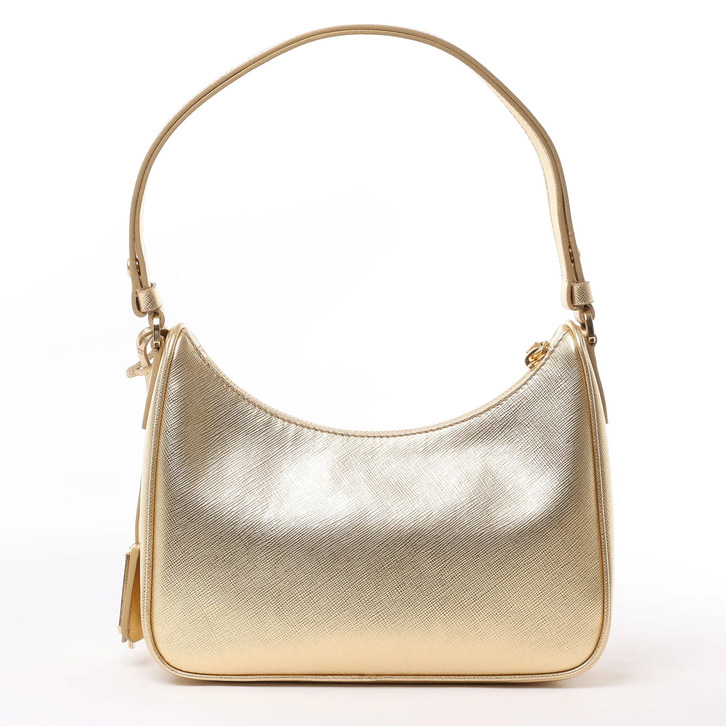 Prada Saffiano Lux Mini Re-Edition Schultertasche Platino 1BC204