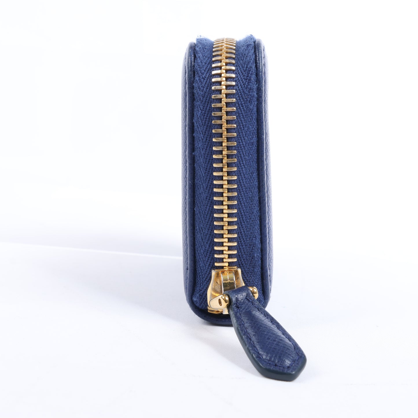 Prada – Münzgeldbörse aus Saffiano-Metall 1MM268 aus blauem Leder
