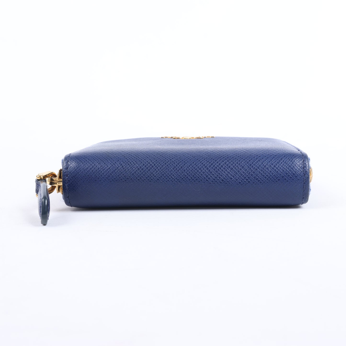 Prada – Münzgeldbörse aus Saffiano-Metall 1MM268 aus blauem Leder