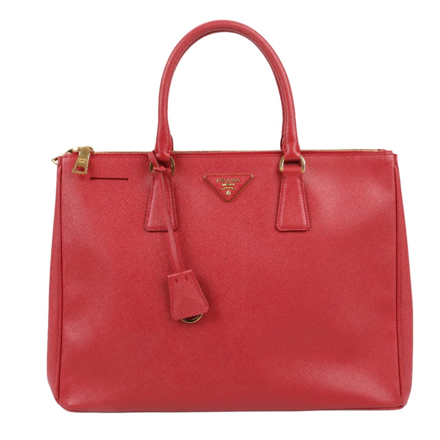 Prada Galleria Saffiano Lux Leather Handag in Red