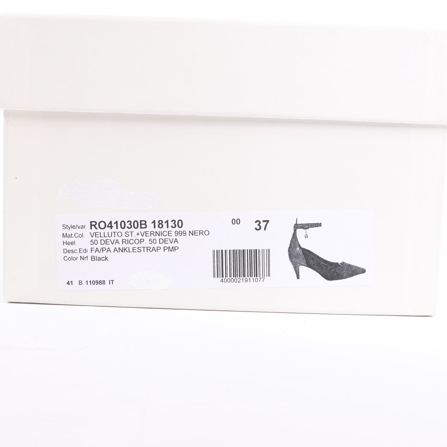 ROCHAS Pumps aus Samt und Lackleder in Schwarz, Größe 37 EU