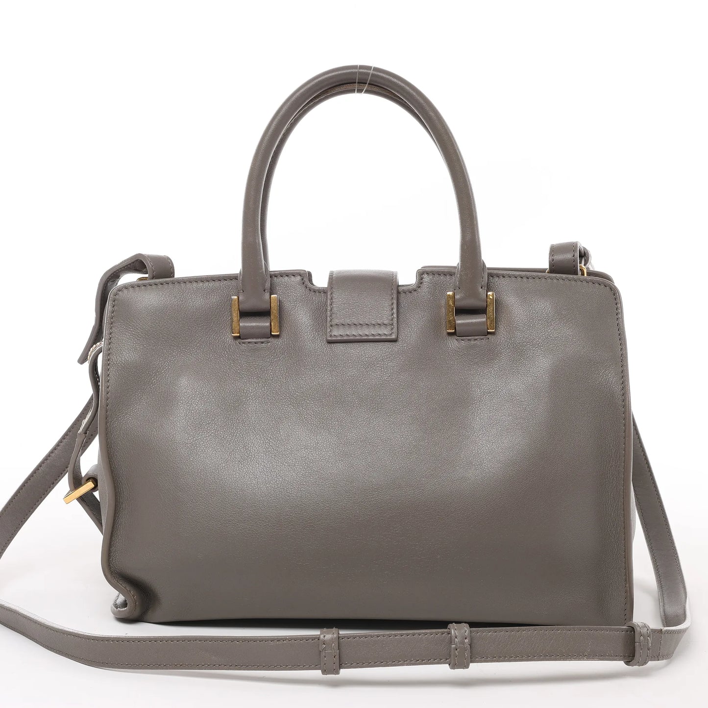Saint Laurent Paris Baby Cabas Leather 2Way Handbag in Gray 424868