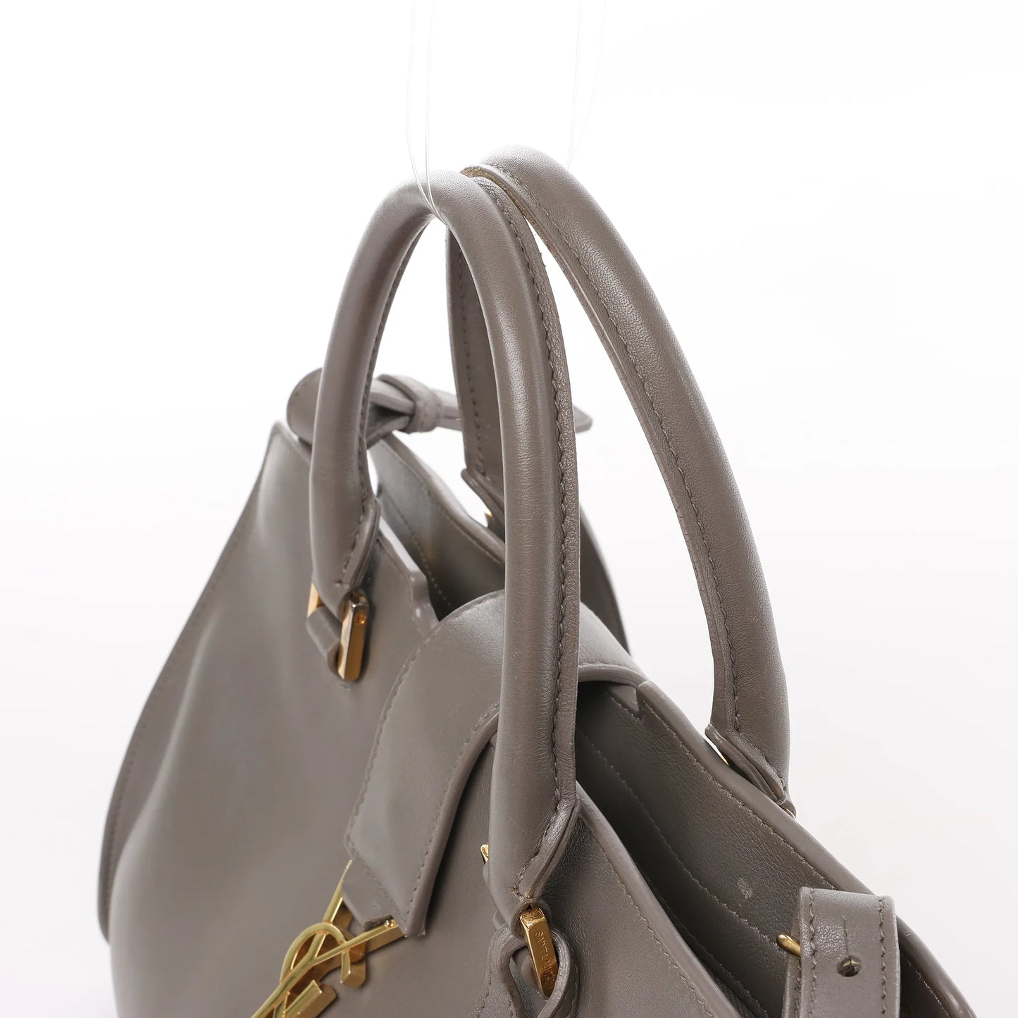 Saint Laurent Paris Baby Cabas Leather 2Way Handbag in Gray 424868
