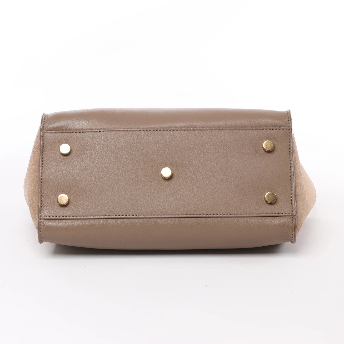 Saint Laurent Paris Downtown Cabas Leather & Suede Handbag in Brown