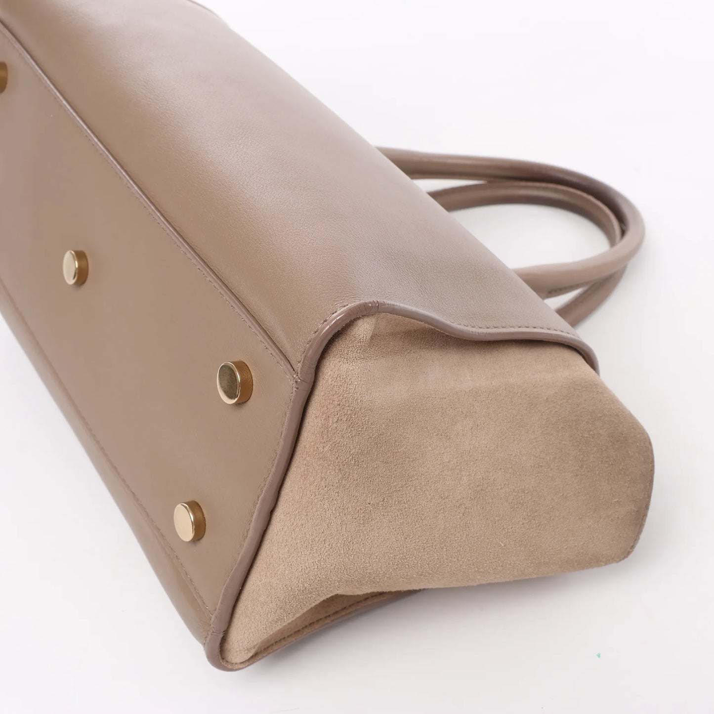 Saint Laurent Paris Downtown Cabas Leather & Suede Handbag in Brown