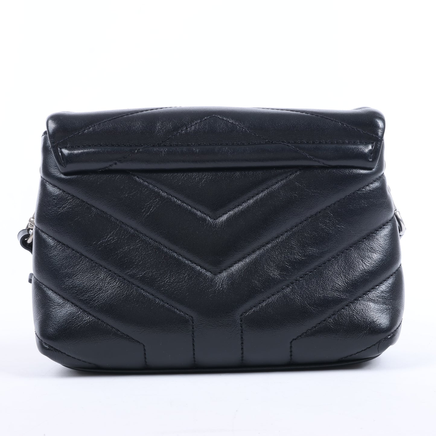 Sac bandoulière Loulou en cuir noir Saint Laurent Paris 467072