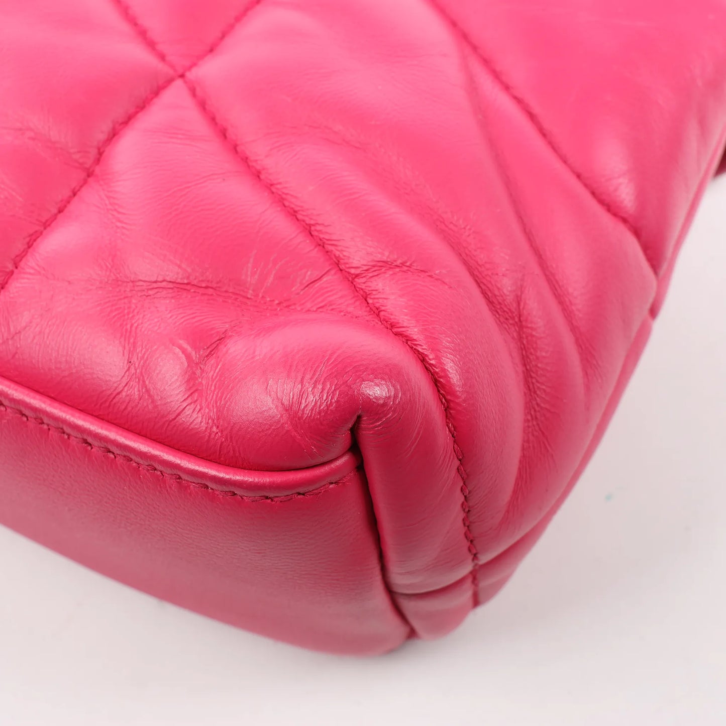 Saint Laurent Paris Loulou Puffer Leather Chain Shoulder Bag in Pink 620333