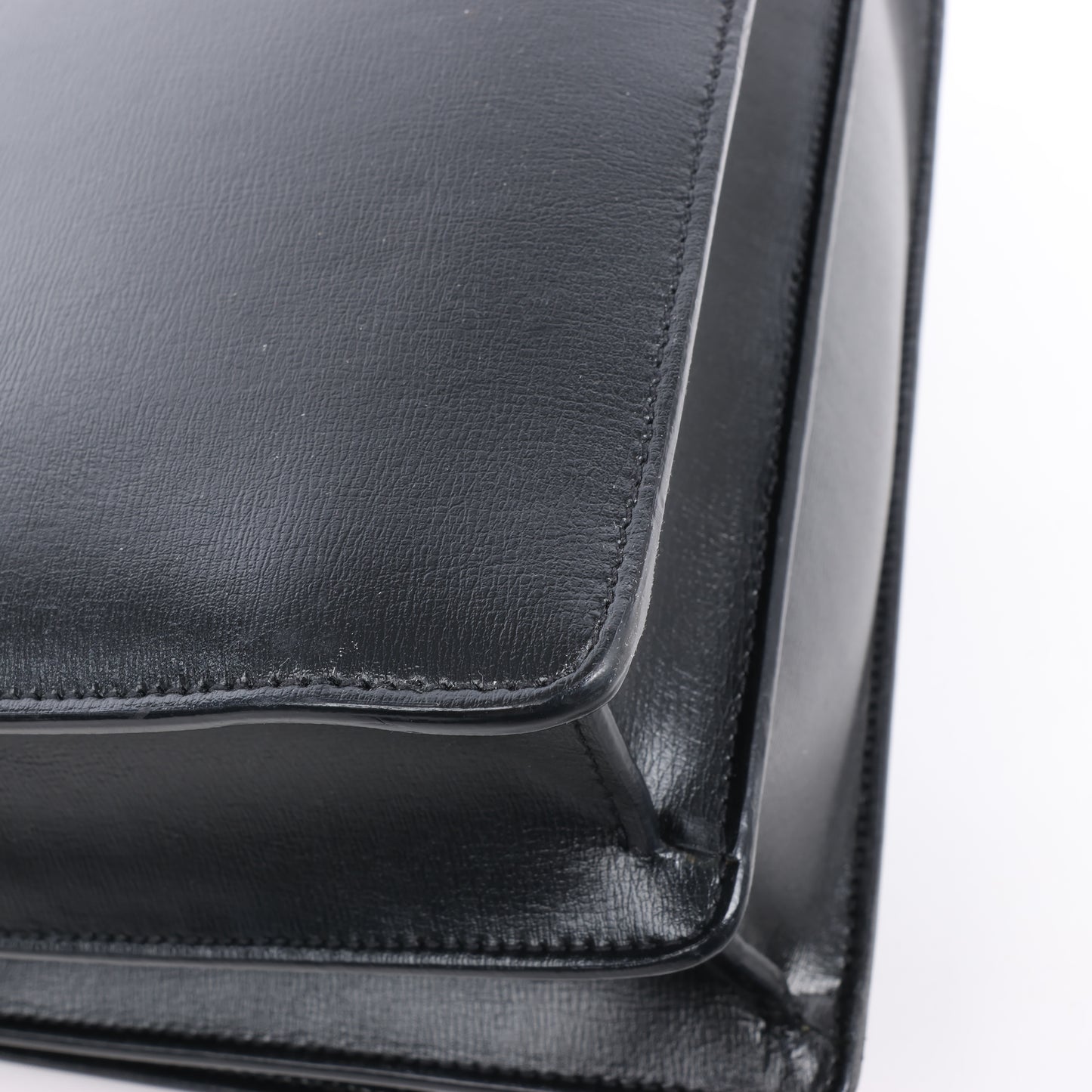 Sac bandoulière chaîne en cuir Sunset moyen Saint Laurent Paris, noir 498779