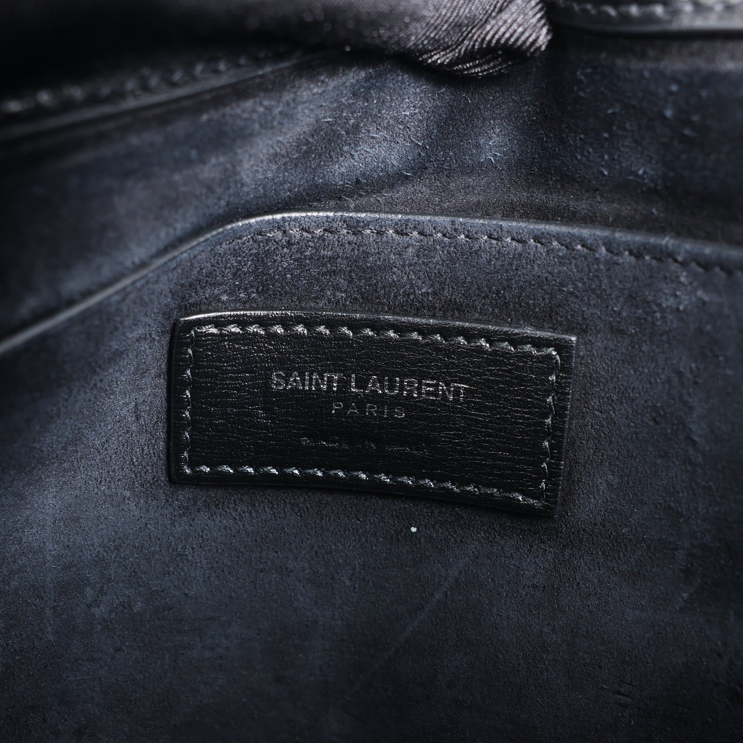 Sac bandoulière chaîne en cuir Sunset moyen Saint Laurent Paris, noir 498779