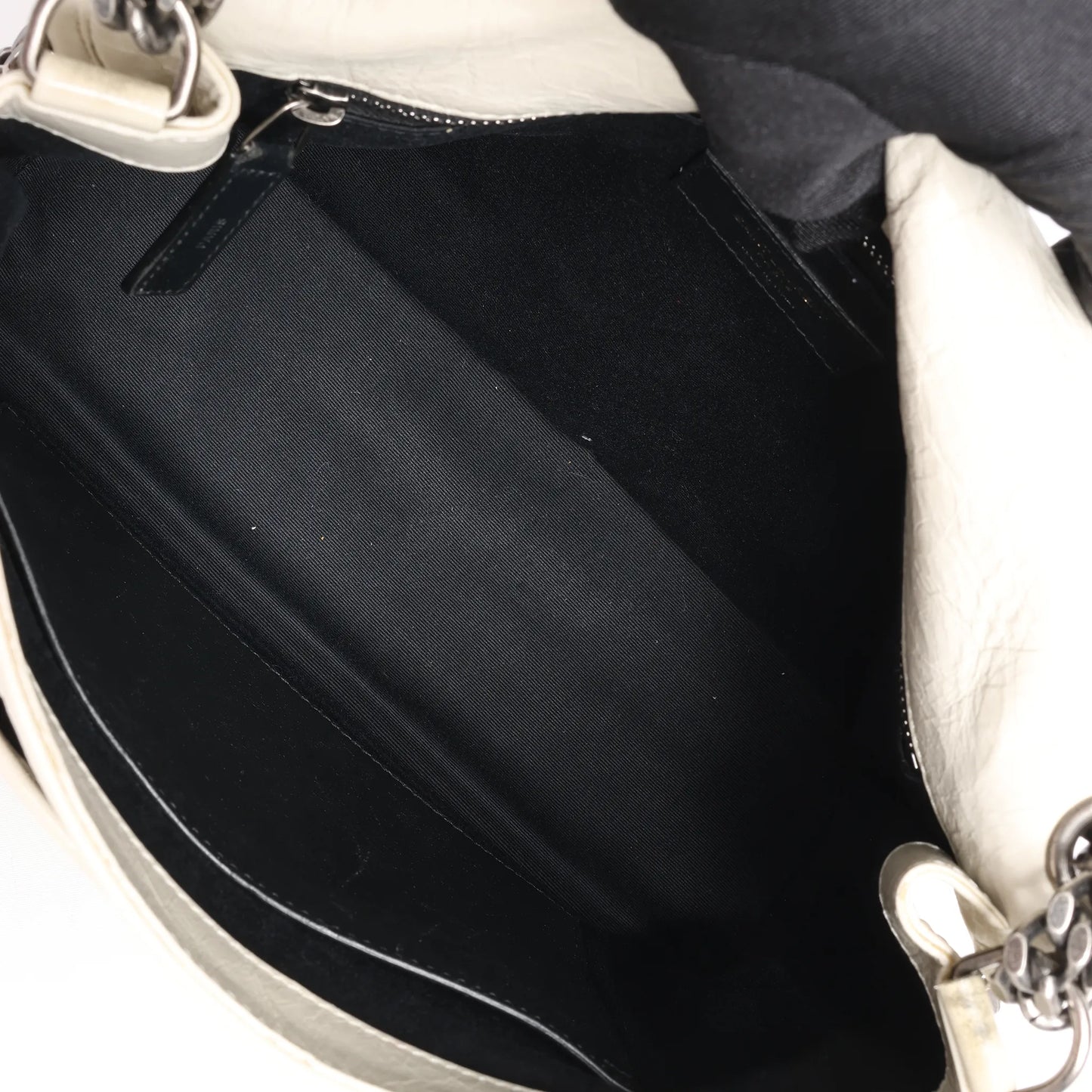 Saint Laurent Paris Niki Medium Leather Chain Shoulder Bag Ecru 633158