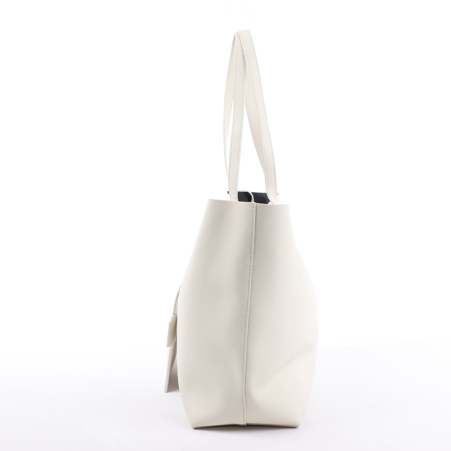 Saint Laurent Paris Sac Shopping Schultertasche aus Leder in Ecru 394195