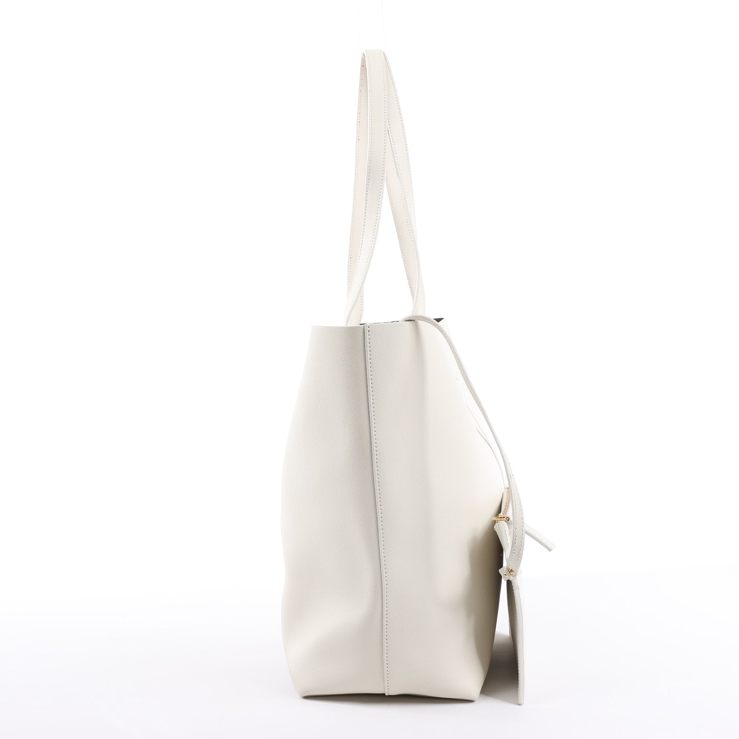 Saint Laurent Paris Sac Shopping Schultertasche aus Leder in Ecru 394195