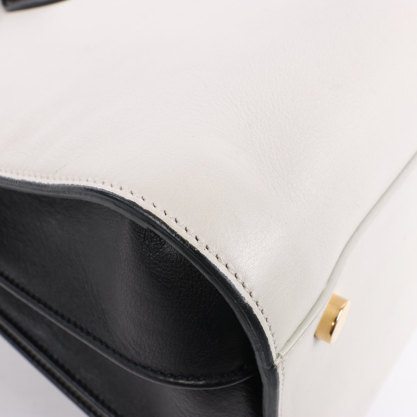 Saint Laurent Paris Sac de Jour Leather 2way Handbag in Black x White 324823