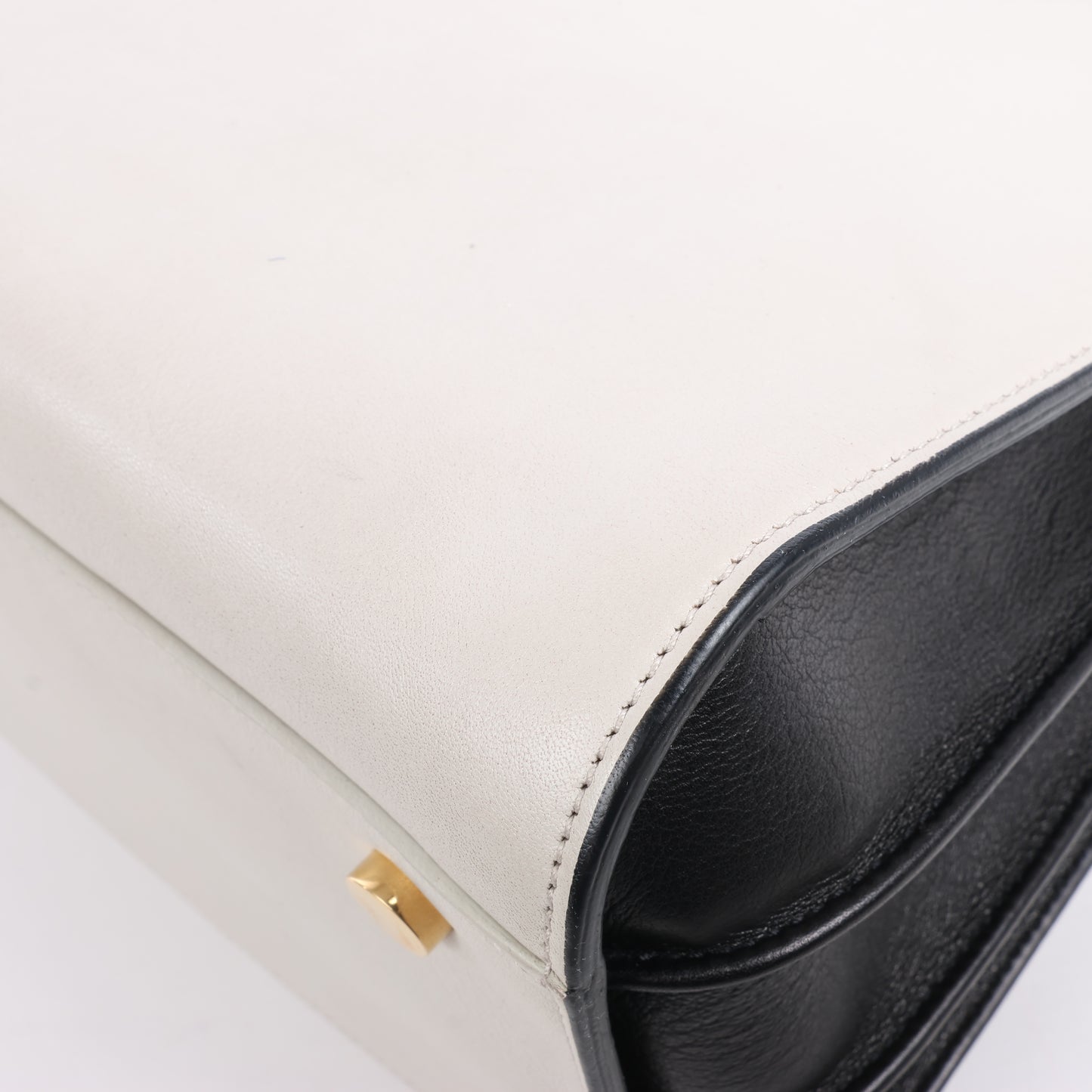 Saint Laurent Paris Sac de Jour Leather 2way Handbag in Black x White 324823