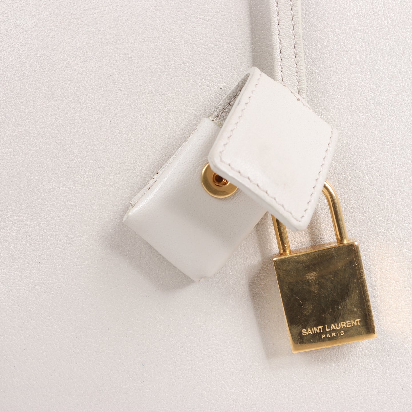 Saint Laurent Paris Sac de Jour Leather 2way Handbag in Black x White 324823