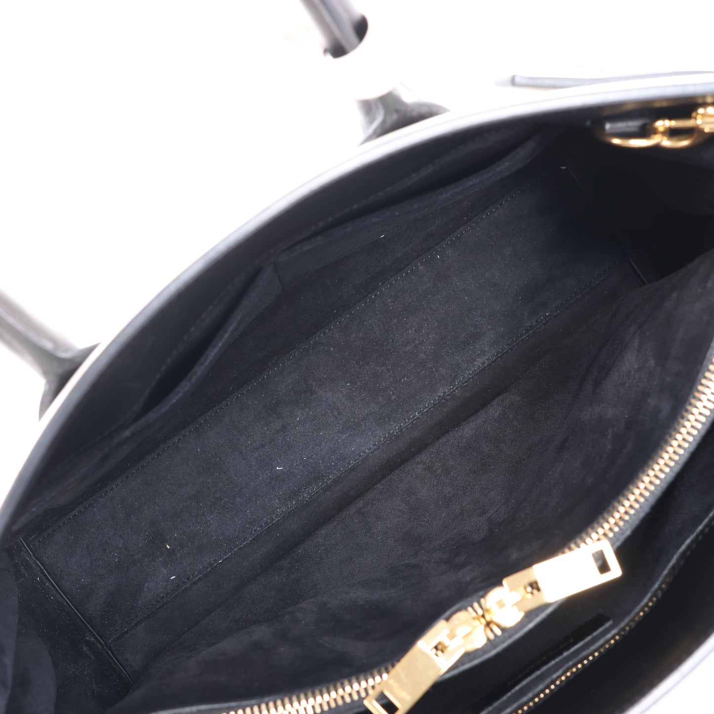 Saint Laurent Paris Sac de Jour Leather 2way Handbag in Black x White 324823