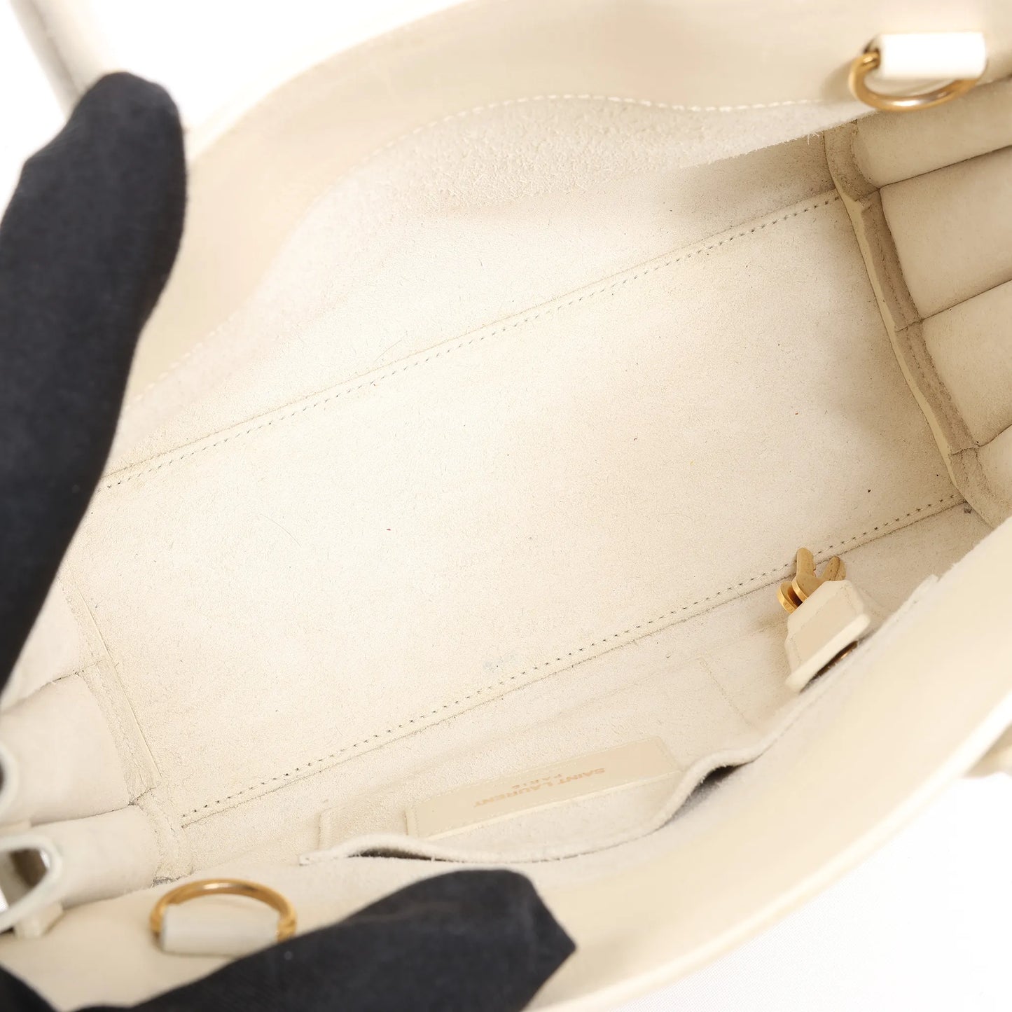 Saint Laurent Paris Sac de Jour Nano Leather 2Way Handbag Beige 340778