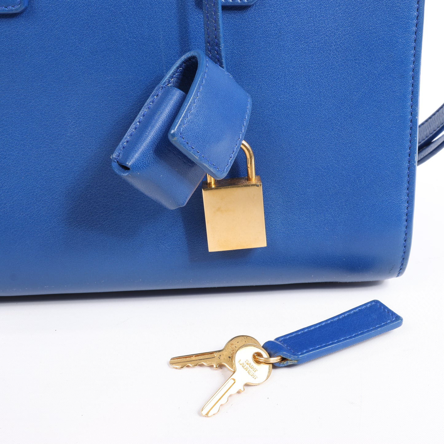 Saint Laurent Paris Sac de Jour Cuir 2Way Sac à main en Bleu 340778