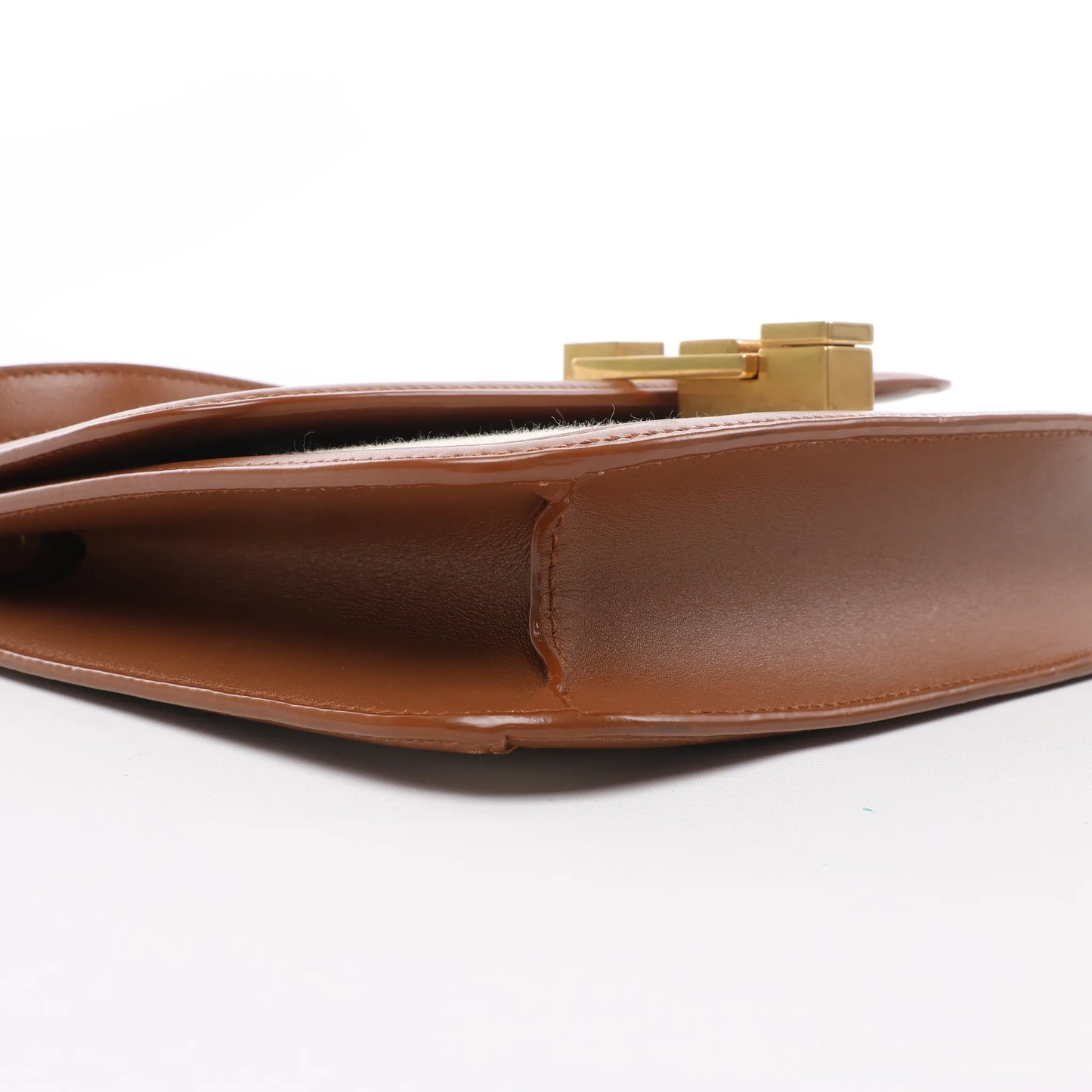 Saint Laurent Paris Carre Canvas x Leder Umhängetasche in Beige x Braun 647713