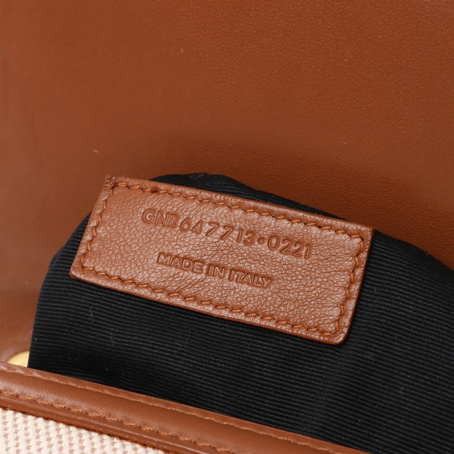 Saint Laurent Paris Carre Canvas x Leder Umhängetasche in Beige x Braun 647713