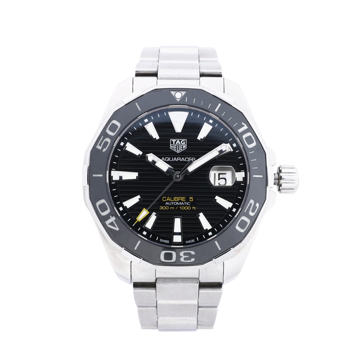 TAG Heuer Aqua Racer WAY201A.BA0927 RHS4930 SS AT Uhr mit schwarzem Zifferblatt