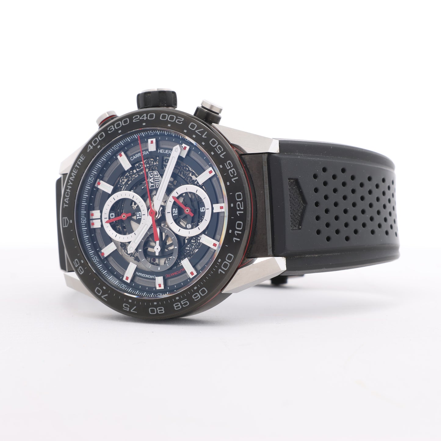 Carrera CALIBRE HEUER 01 CAR2A1Z.FT6044 WBD6279 SS SS & Rubber AT Skelett-Zifferblattuhr