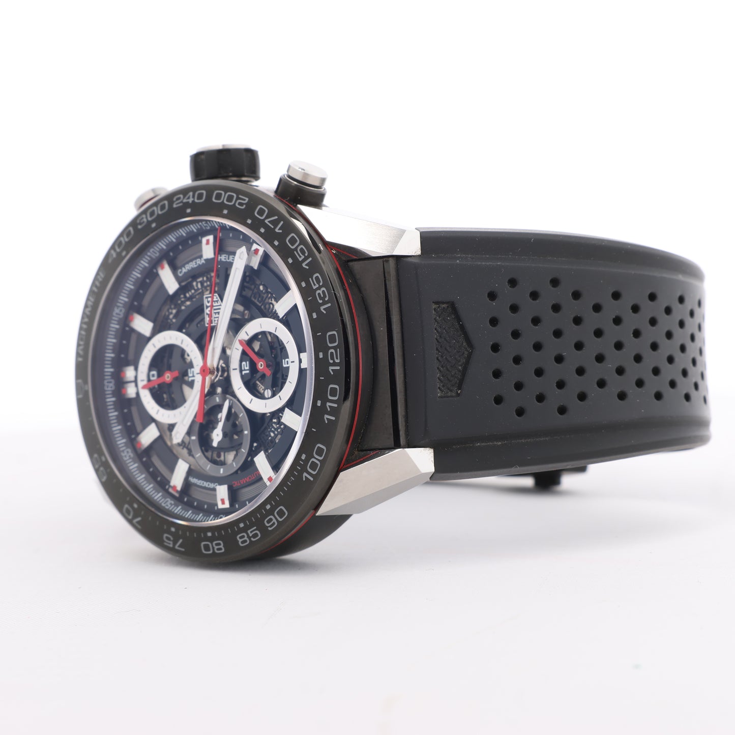 Carrera CALIBRE HEUER 01 CAR2A1Z.FT6044 WBD6279 SS SS & Rubber AT Skelett-Zifferblattuhr