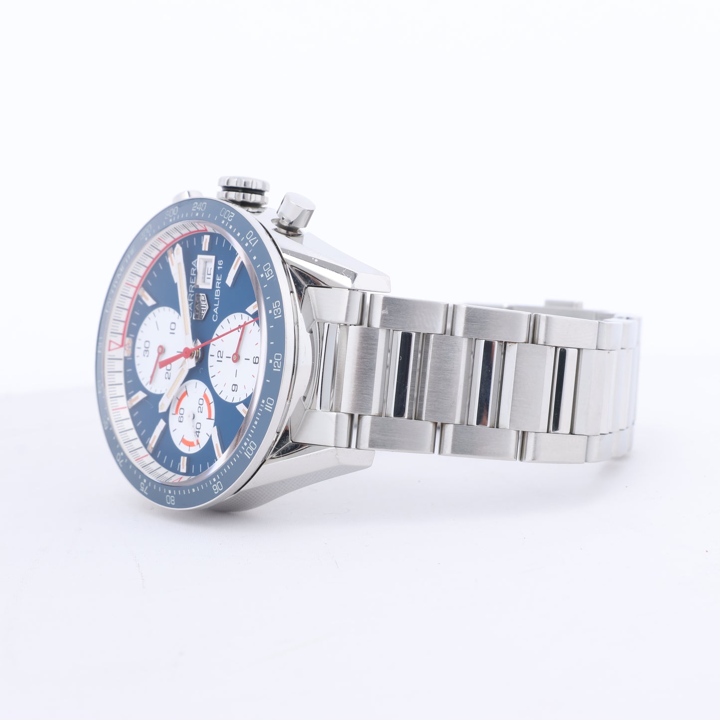 TAG Heuer Carrera CV201AR.BA0715 WAC2249 SS AT Uhr mit blauem Zifferblatt