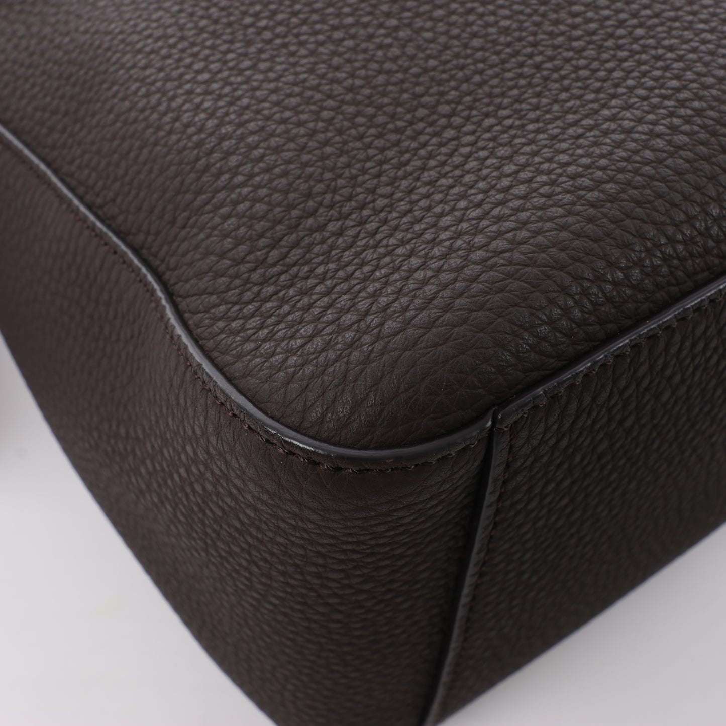 The Row East/West Leather Handbag in Brown
