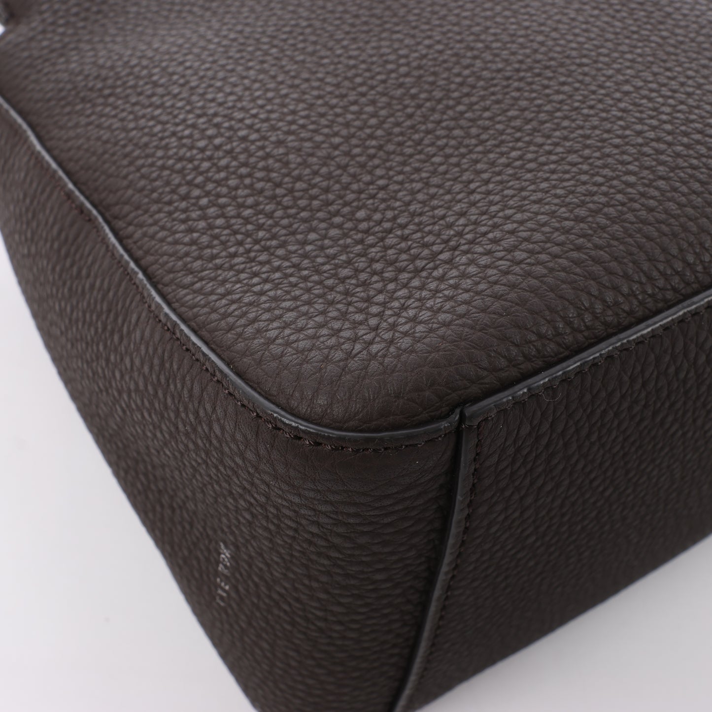 The Row East/West Leather Handbag in Brown