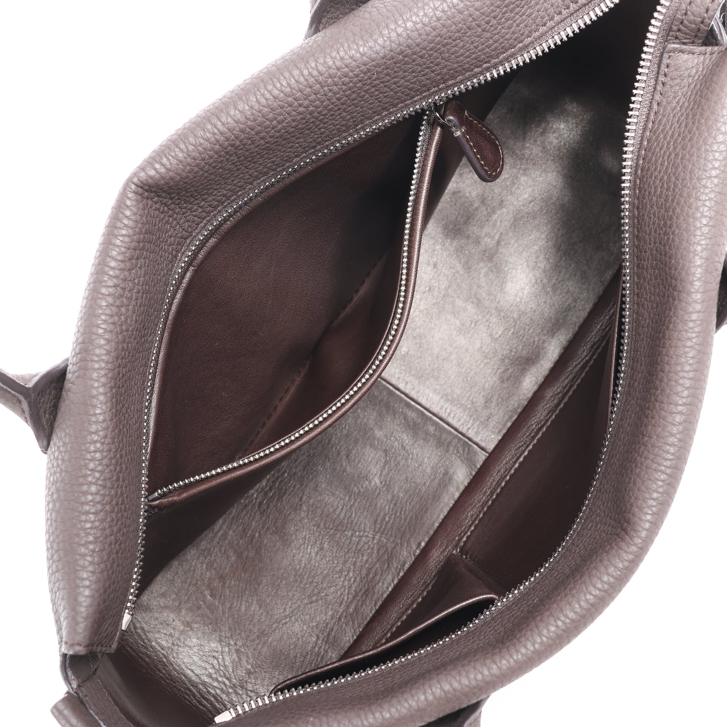 The Row East/West Leather Handbag in Brown