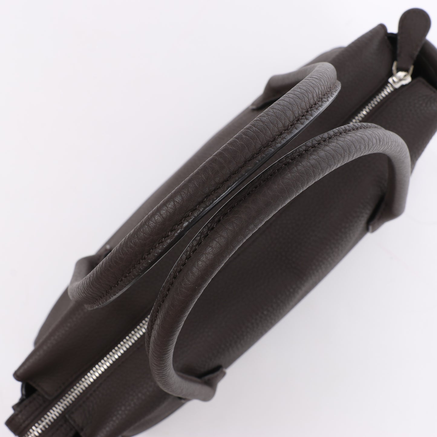 The Row East/West Leather Handbag in Brown