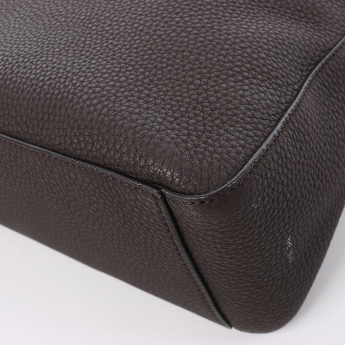 The Row East/West Leather Handbag in Brown