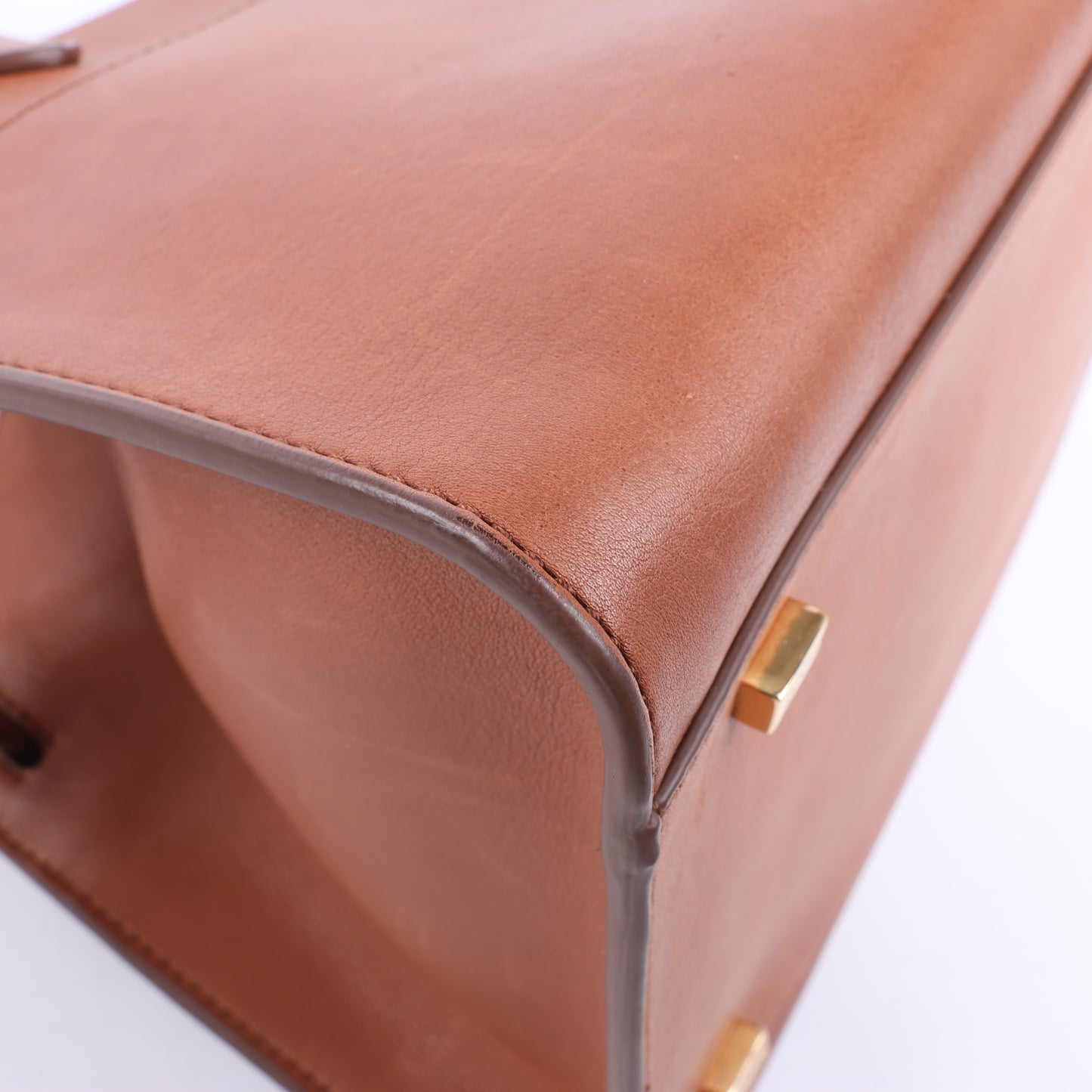 The Row – Weiche Margaux 10 – 2-Wege-Handtasche aus braunem Leder