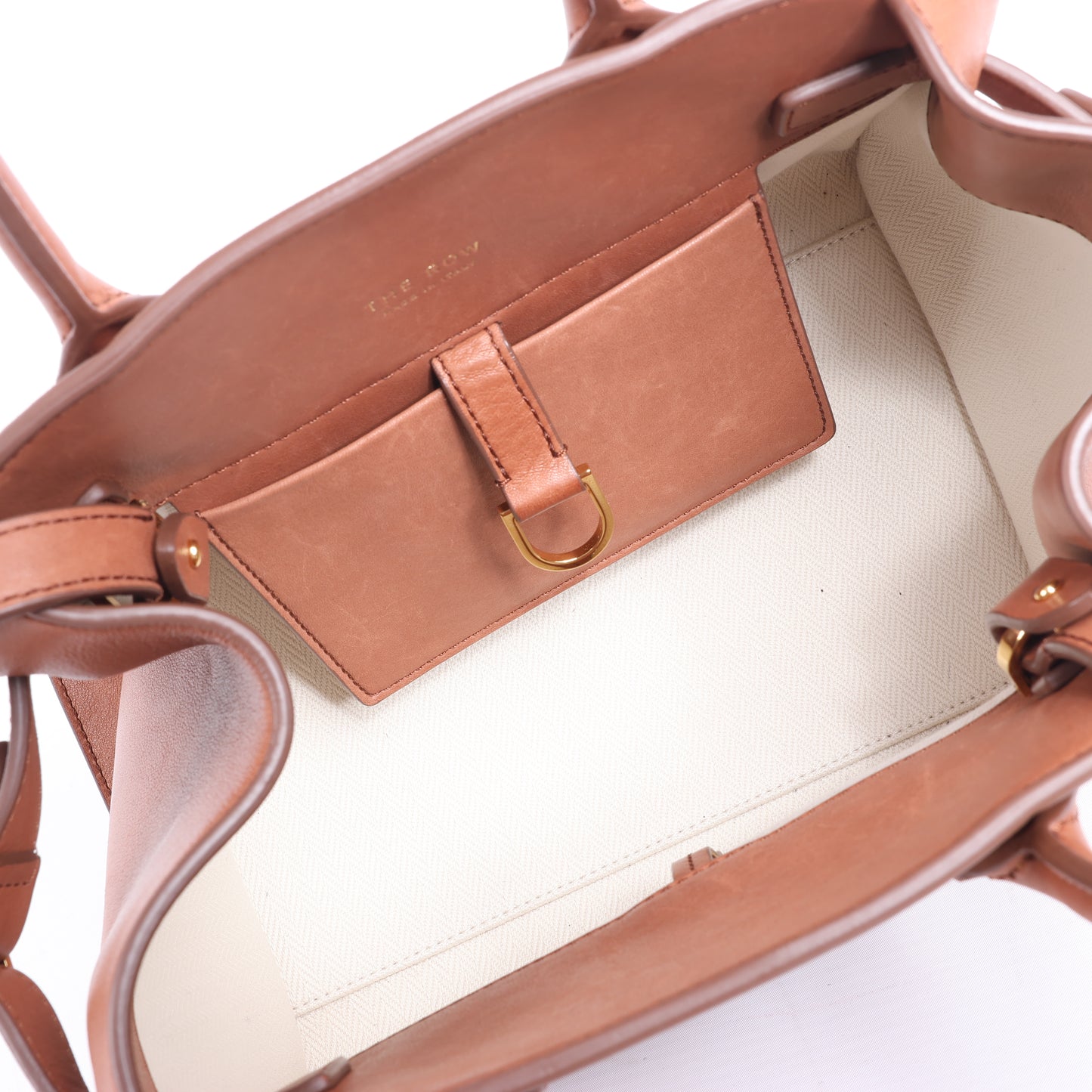 The Row – Weiche Margaux 10 – 2-Wege-Handtasche aus braunem Leder