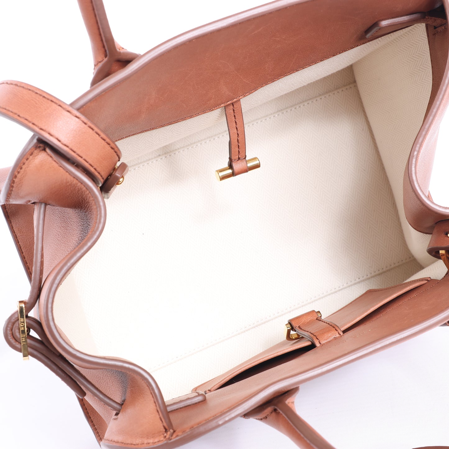 The Row – Weiche Margaux 10 – 2-Wege-Handtasche aus braunem Leder