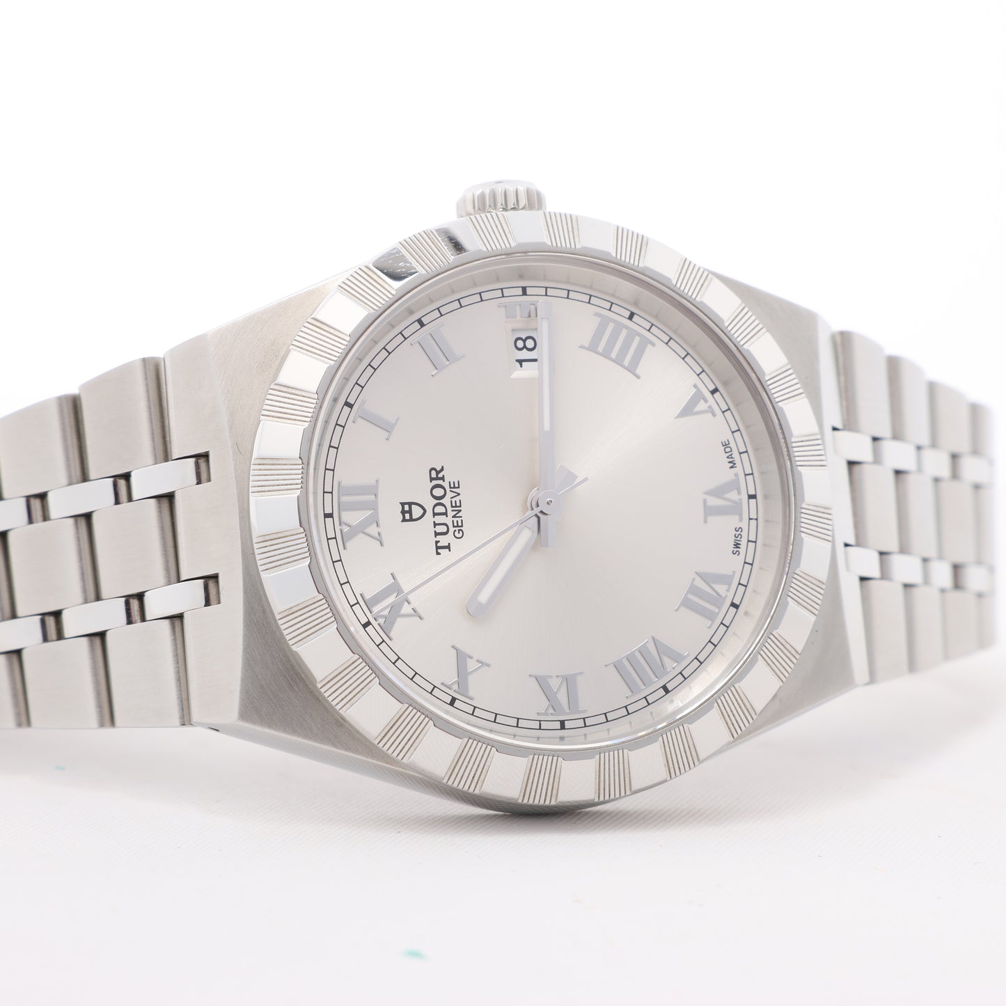 Tudor Royal 28500 6P37051 SS SS AT Uhr mit silbernem Zifferblatt