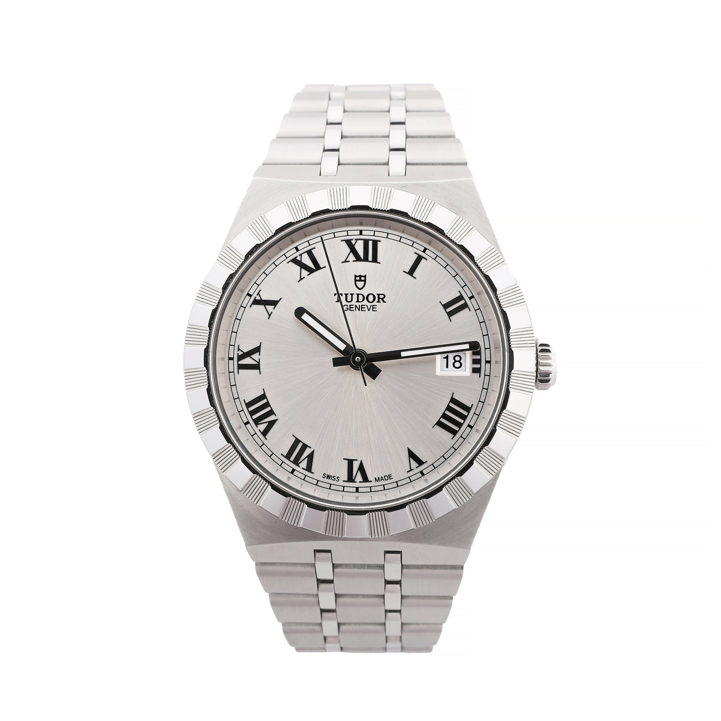 Tudor Royal 28500 6P37051 SS SS AT Uhr mit silbernem Zifferblatt