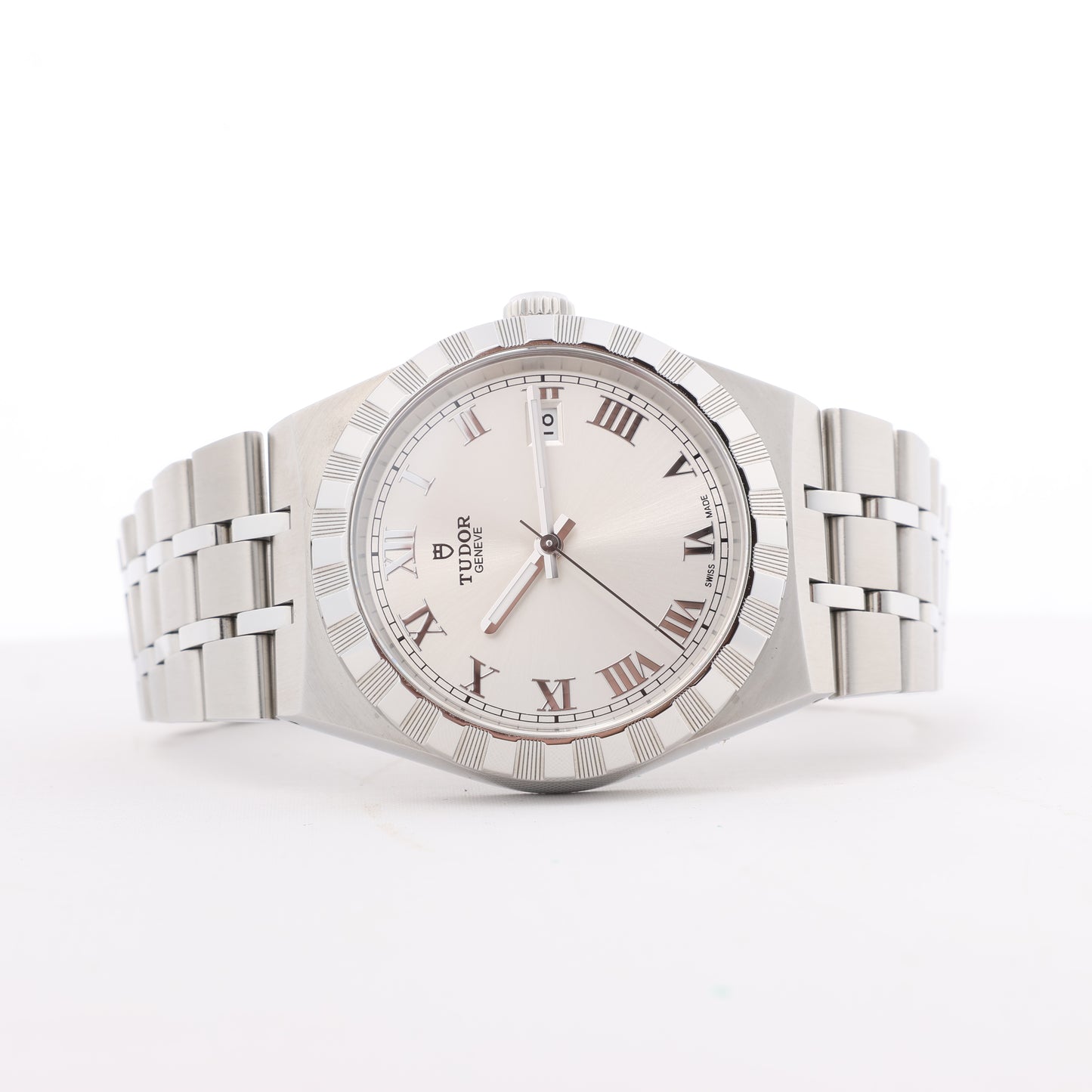 Tudor Royal 28500 6P37051 SS SS AT Uhr mit silbernem Zifferblatt