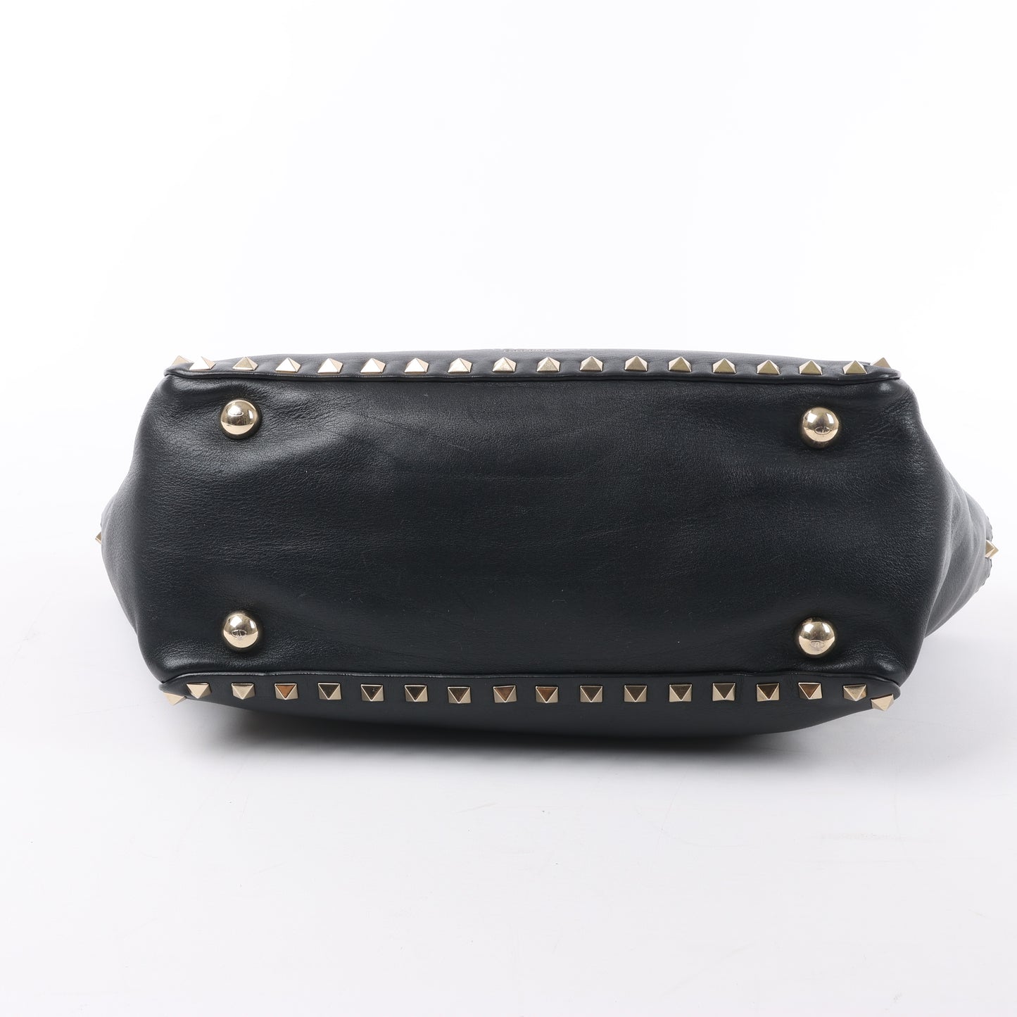 Valentino Garavani – Rockstud – 2-Wege-Handtasche aus schwarzem Leder