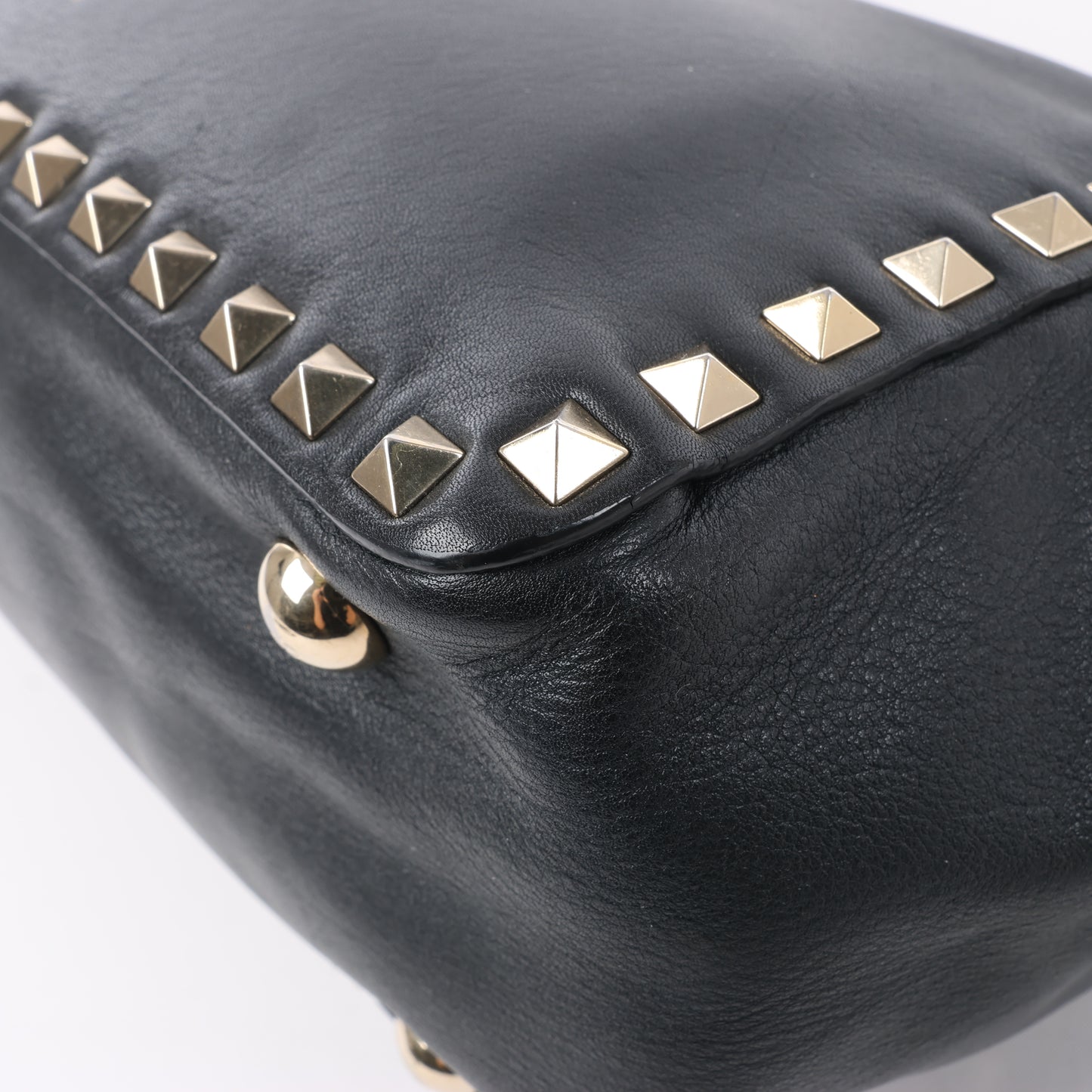 Valentino Garavani – Rockstud – 2-Wege-Handtasche aus schwarzem Leder
