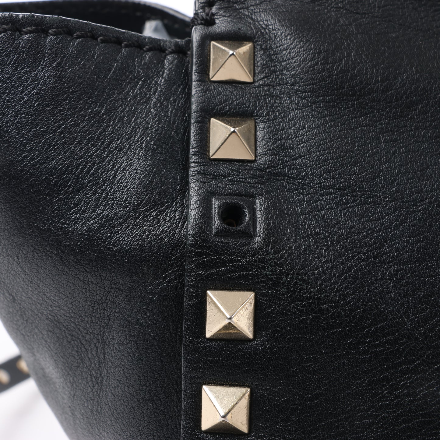 Valentino Garavani – Rockstud – 2-Wege-Handtasche aus schwarzem Leder