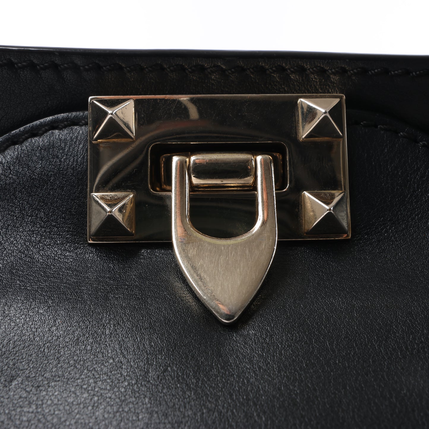 Valentino Garavani – Rockstud – 2-Wege-Handtasche aus schwarzem Leder